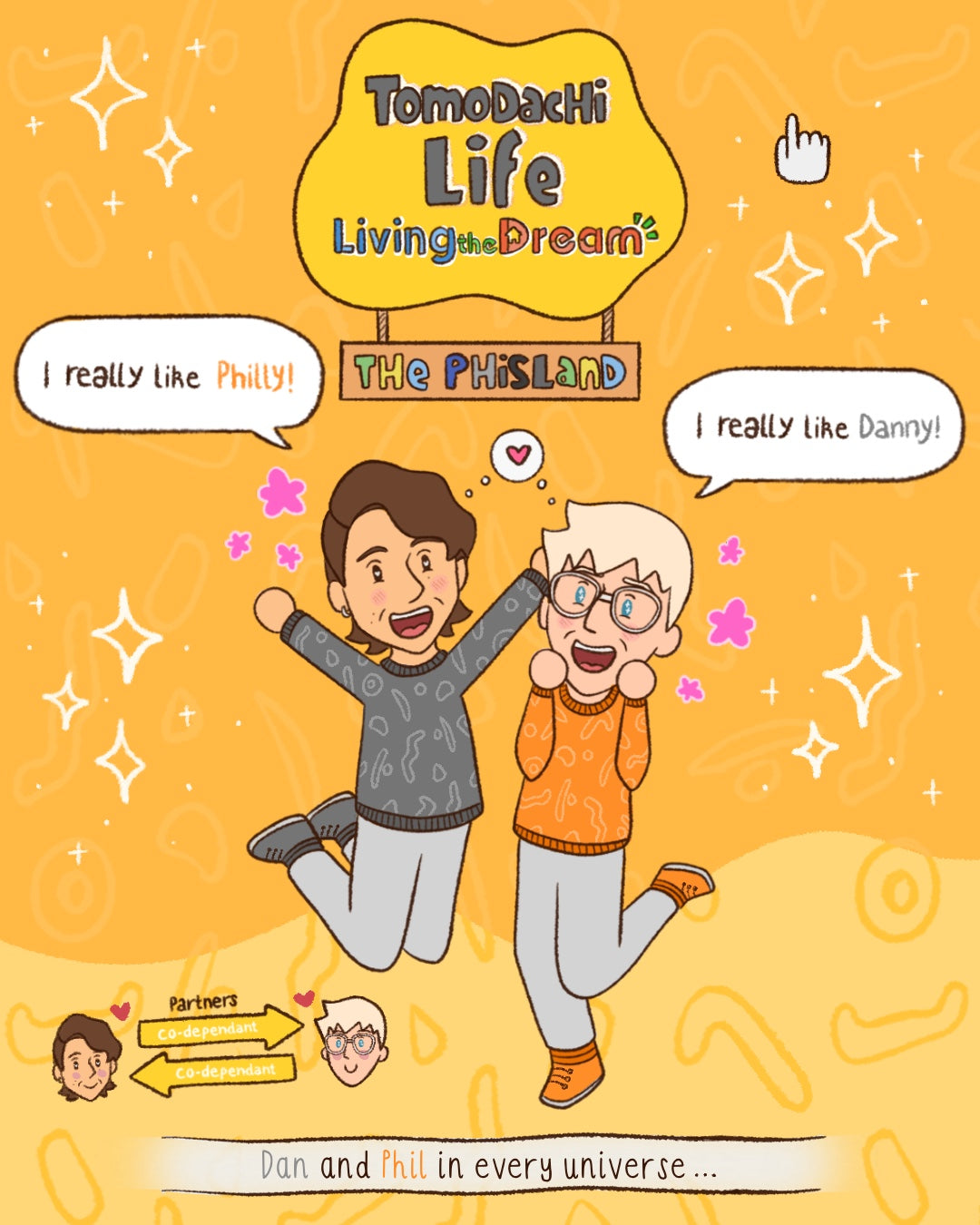 Tomodachi Phisland | Dan and Phil Fanart Print A5