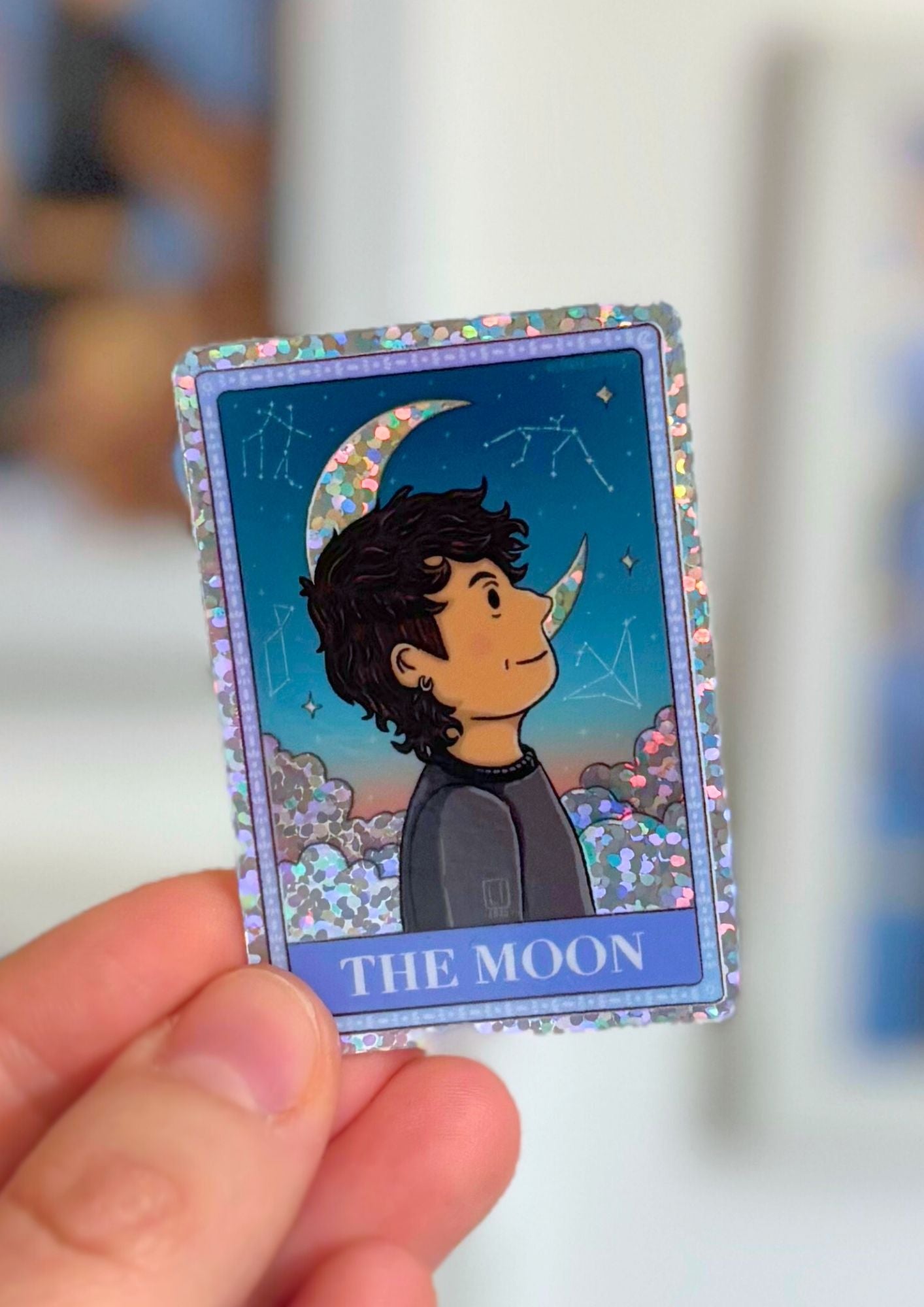 The Moon Tarot | Dan and Phil Glittery Sticker
