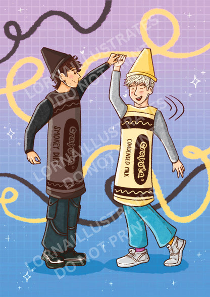 Smokey Dirt & Condensed Milk | Dan and Phil Fanart Print A5