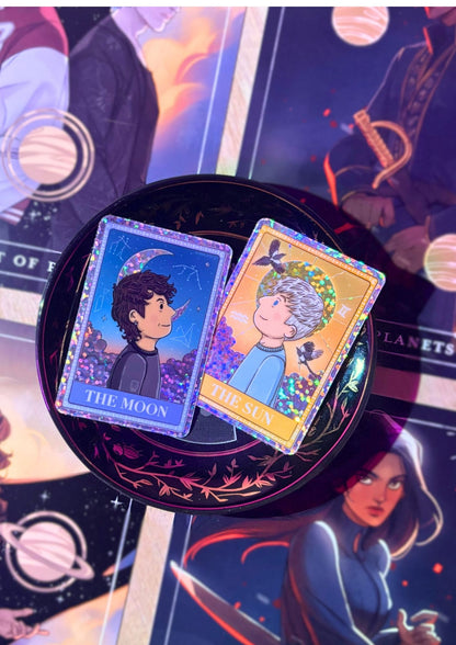 The Sun Tarot | Dan and Phil Glittery Sticker