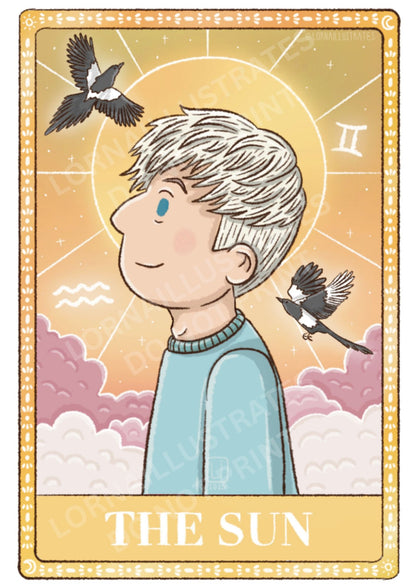 The Sun Tarot Card | Dan and Phil Fanart Print A5