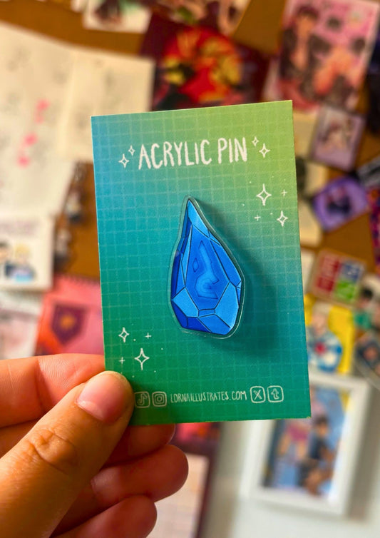 Hex Cyrstal | Arcane Acrylic Pin
