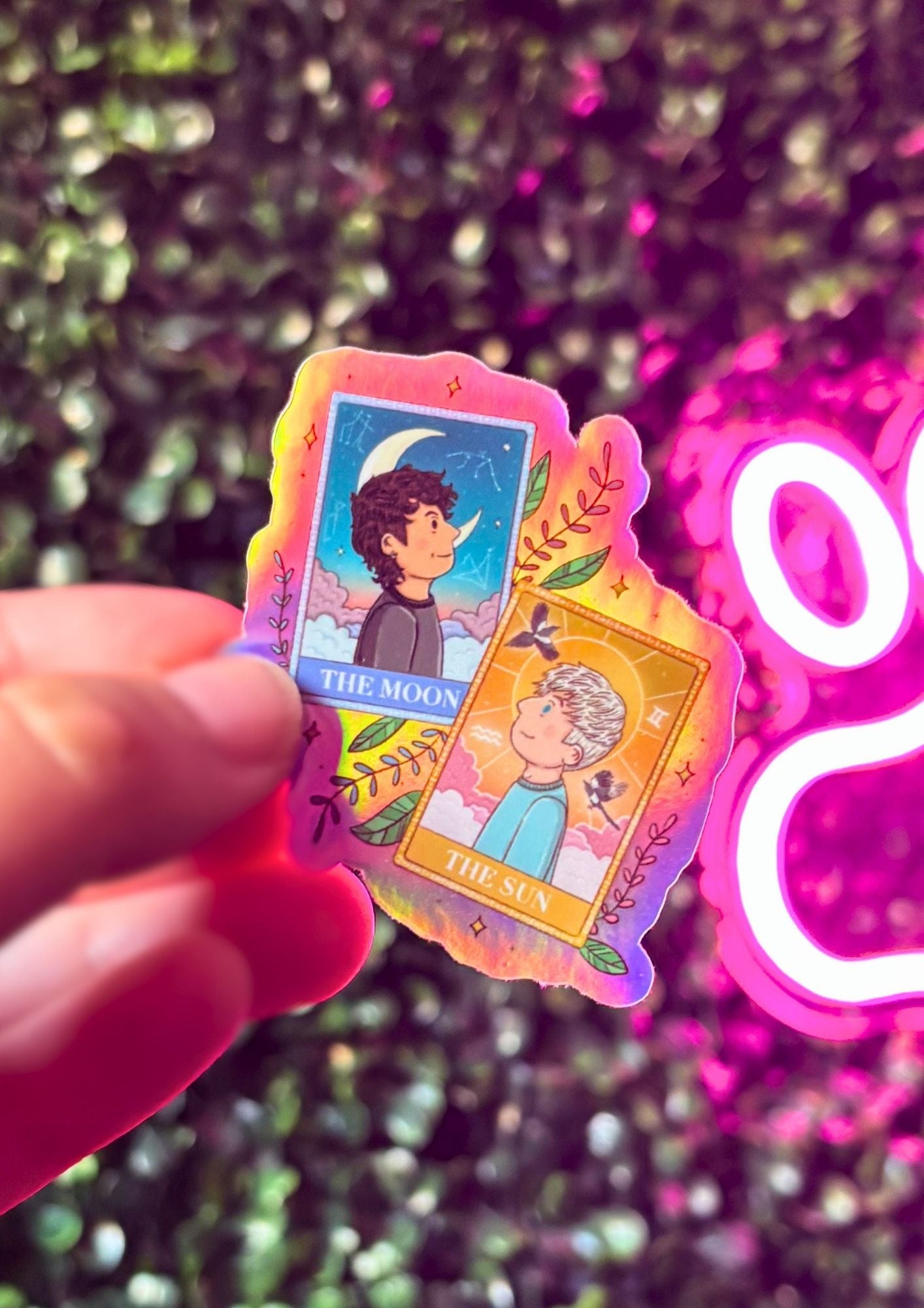 The Sun & The Moon | Dan and Phil Holographic Sticker