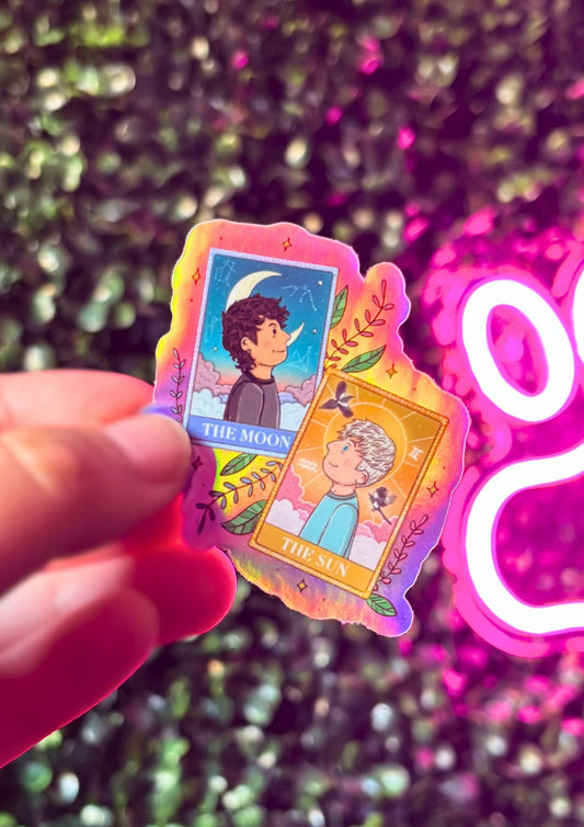 The Sun & The Moon | Dan and Phil Holographic Sticker