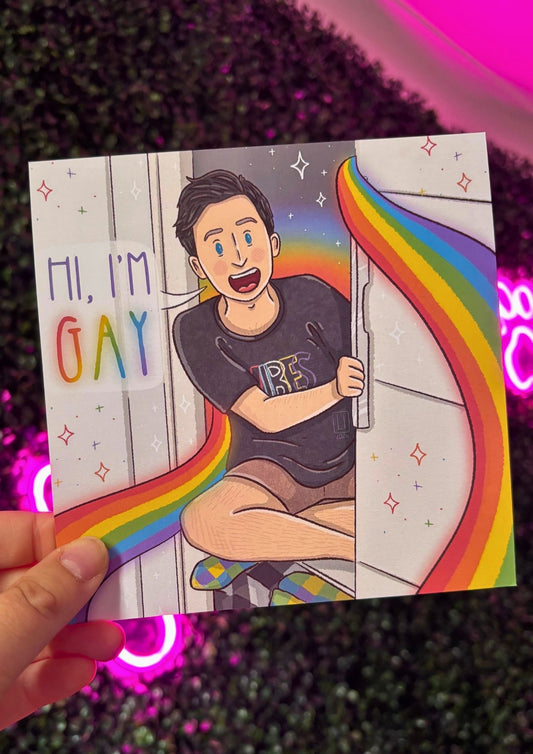 Hi I'm Gay | Phil Lester Fanart Print