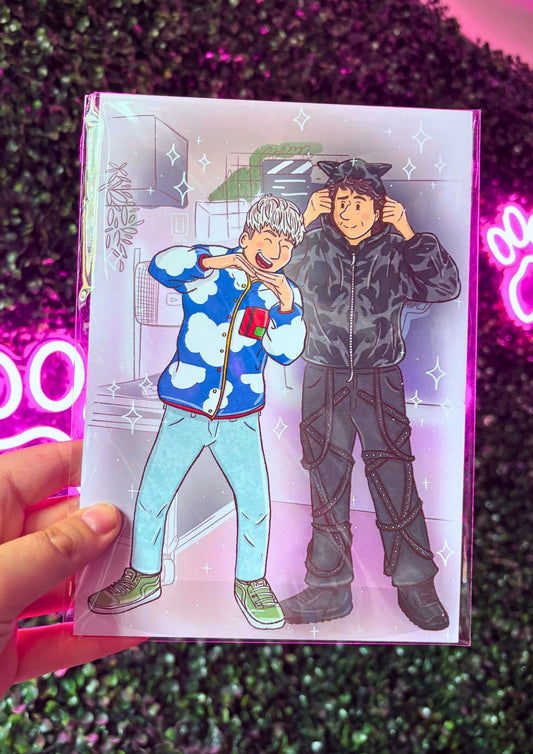 Fleece Boys | Dan and Phil Fanart Print A5