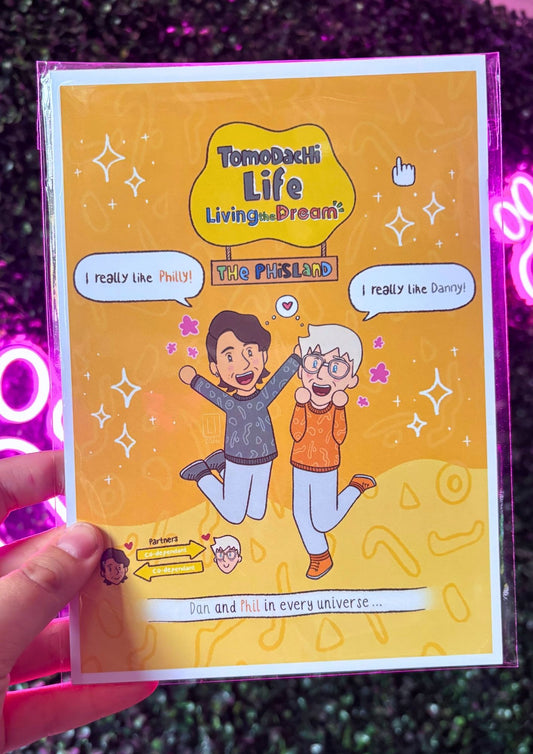 Tomodachi Phisland | Dan and Phil Fanart Print A5