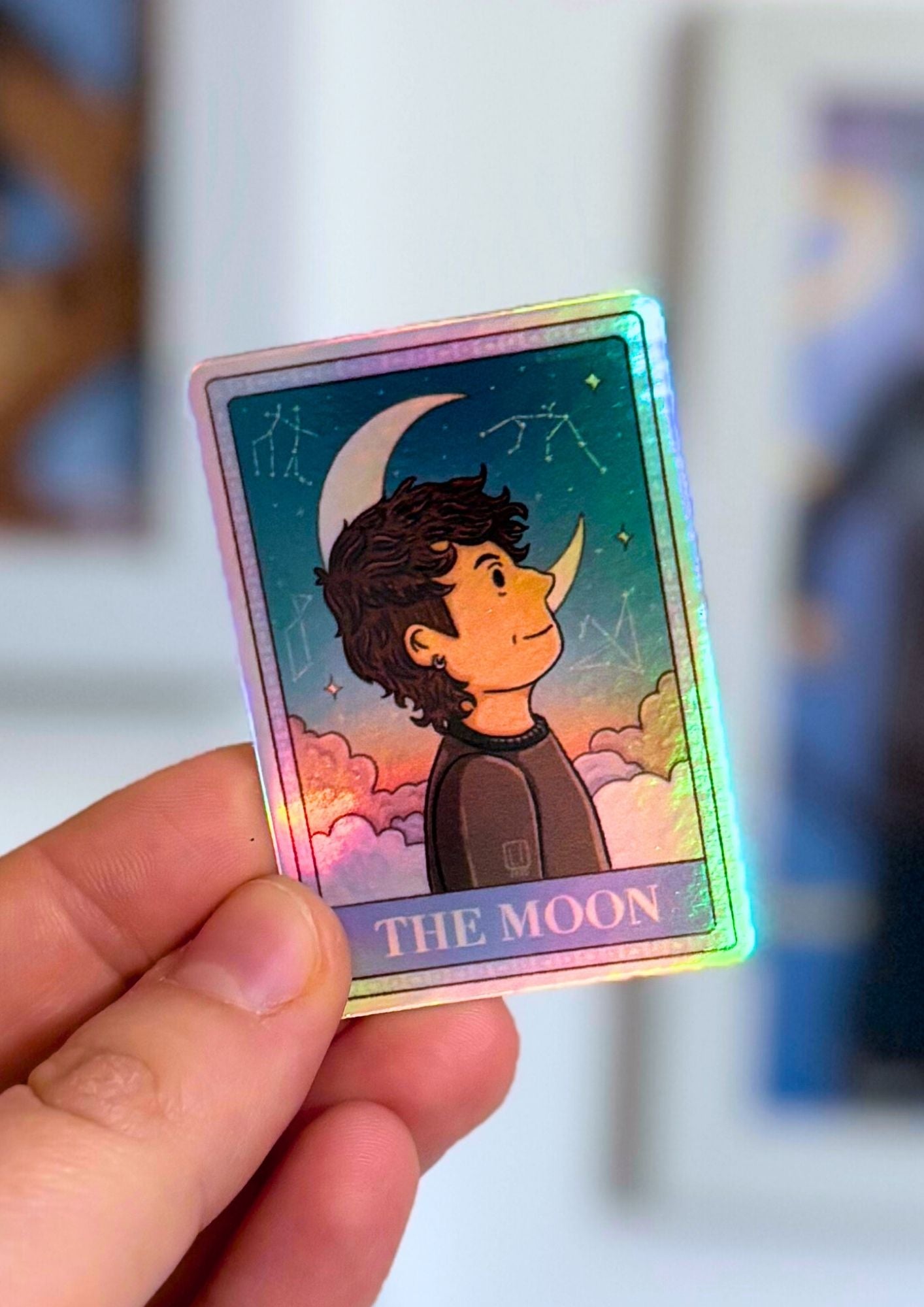 The Moon Tarot | Dan and Phil Holographic Sticker