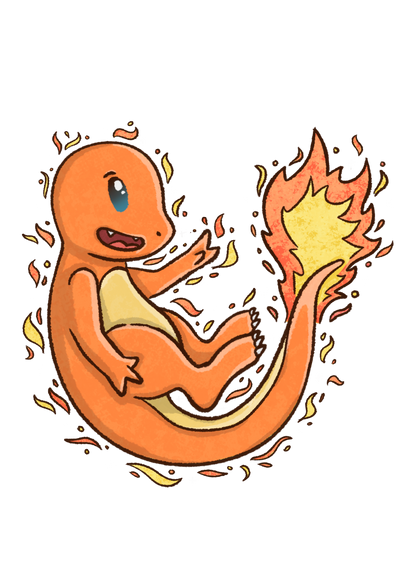 Fire Starter | Pokemon Acrylic Keyring