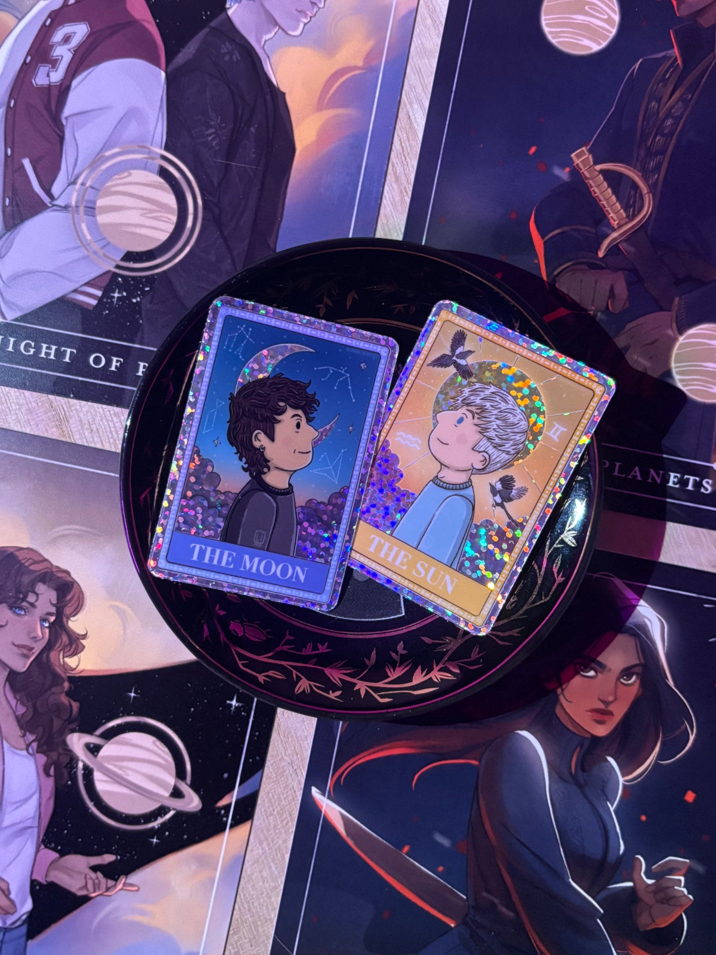 The Moon Tarot | Dan and Phil Glittery Sticker