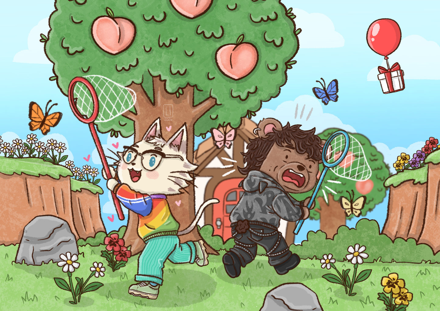 Catching Butterflies | Dan and Phil Fanart Print