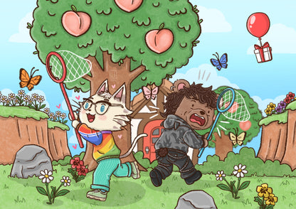 Catching Butterflies | Dan and Phil Fanart Print
