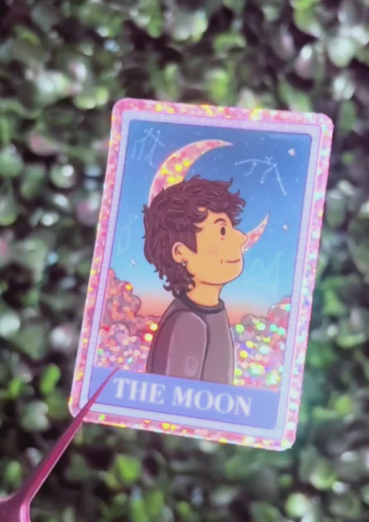The Moon Tarot | Dan and Phil Glittery Sticker